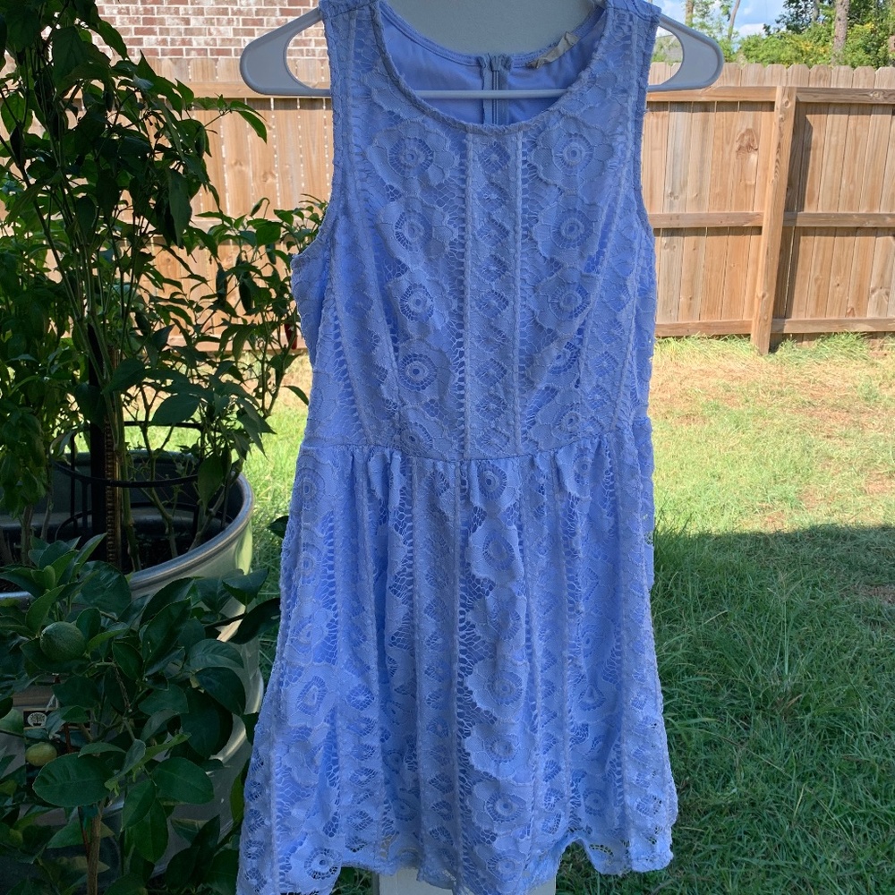 Altar’d State M Baby Blue Lace Dress